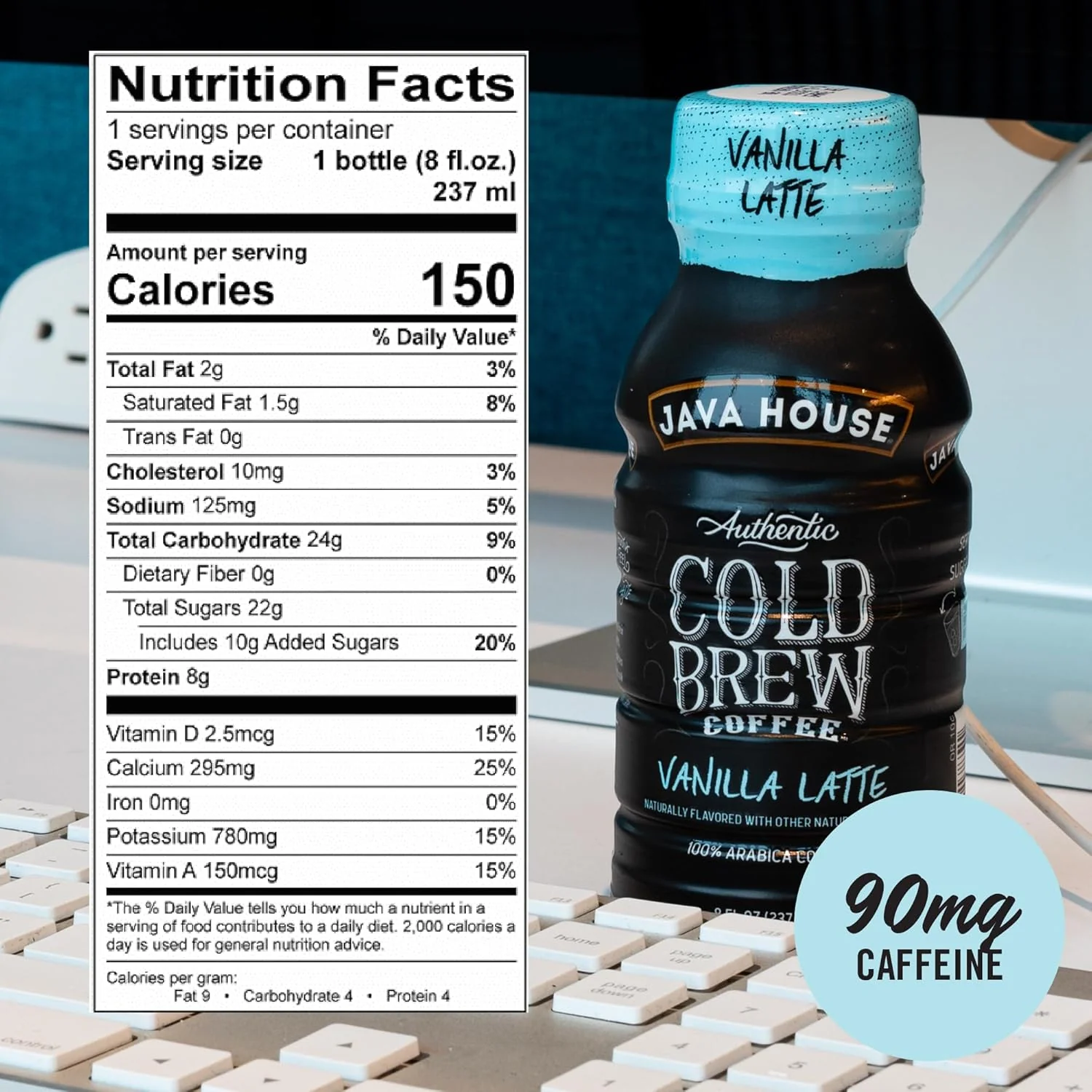 Cold Brew 8oz Bottles - French Vanilla Latte - Image 3