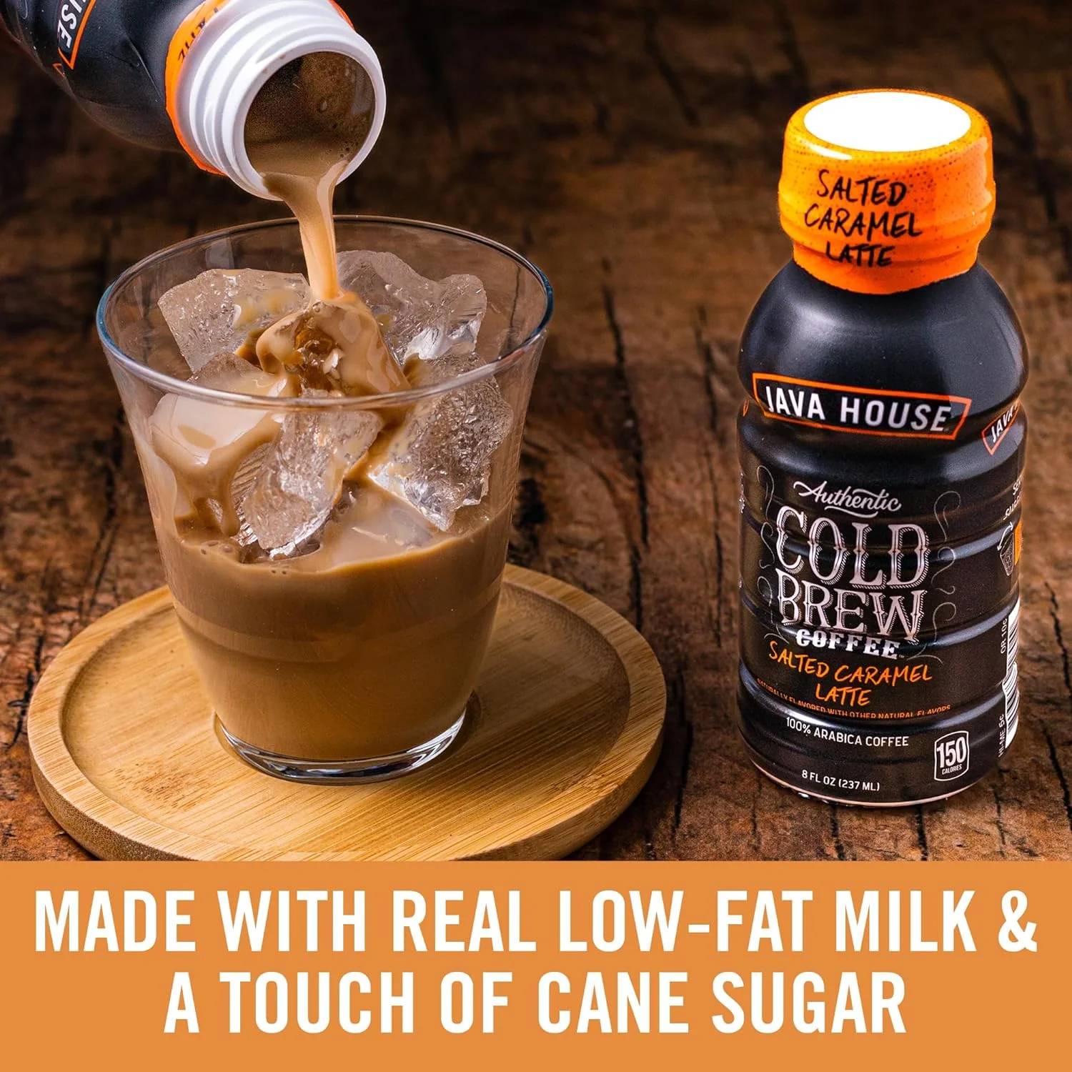 Cold Brew 8oz Bottles - Salted Caramel Latte - Pack of 12 - Image 3